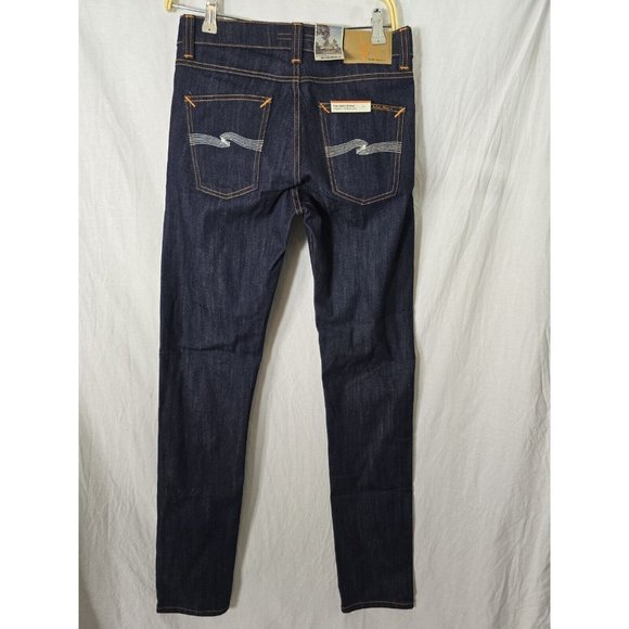 Nudie Jeans Lean Dean - Dry Ecru Embo W27 L34 NEW WITH TAGS- MENS - Picture 2 of 7